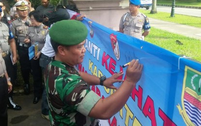 Kodim, Polresta Kabupaten Bekasi & Klub Motor Deklarasikan Anti Kejahatan