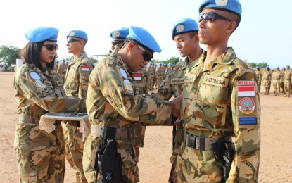 94 Prajurit Garuda Misi Perdamaian PBB Naik Pangkat di Darfur