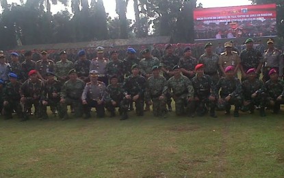 TNI,Polri,Satpol PP Gelar Apel Gabungan  di Lapangan Brigif Para Raider 17 Kostrad
